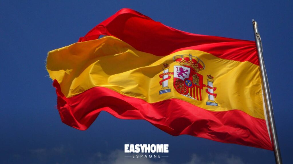 drapeau espagnol sous le soleil